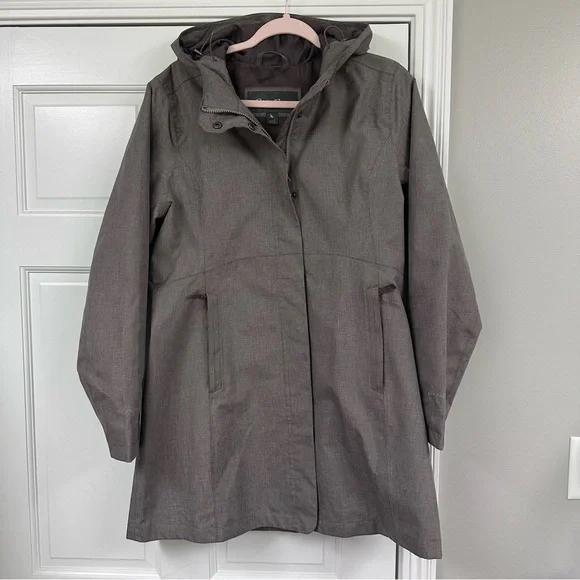 Eddie Bauer Weather Edge Rain Jacket Women's Hooded - Brown - Picture 2 of 11